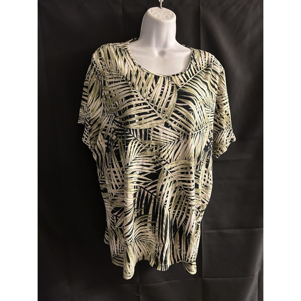 New 2X Croft & Barrow Leafy Top #1499*8